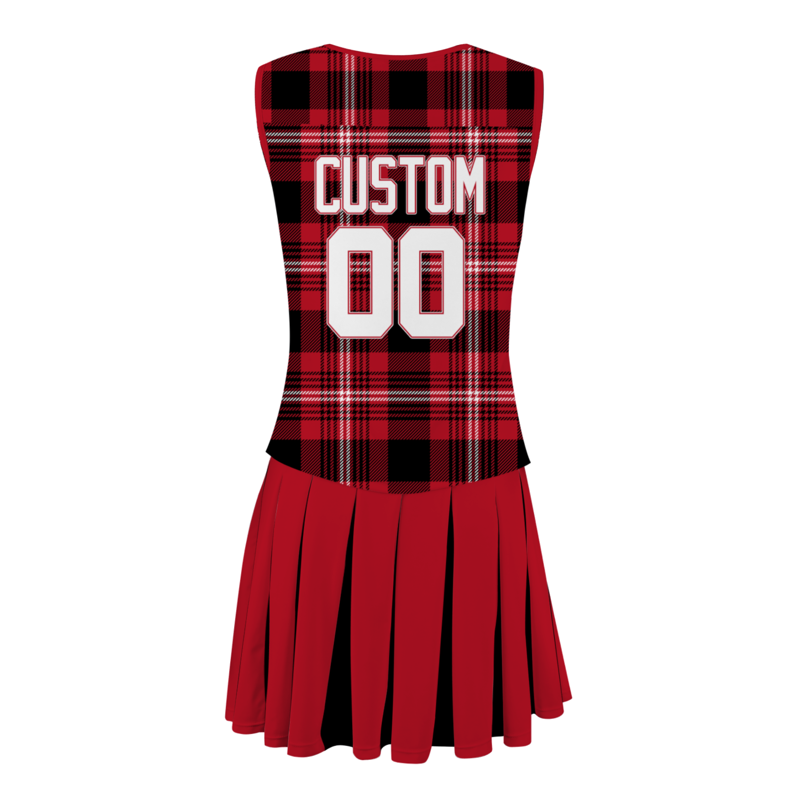 Custom Brick Red White-Red Modern Style Fashion Durable Cheerleader Outfit