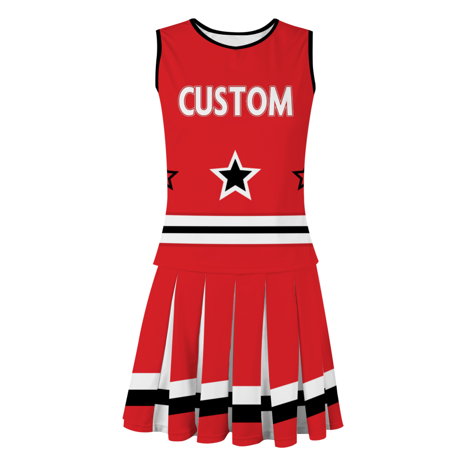 Custom Red White-Red Stylish Designs Cheerleader Apparel