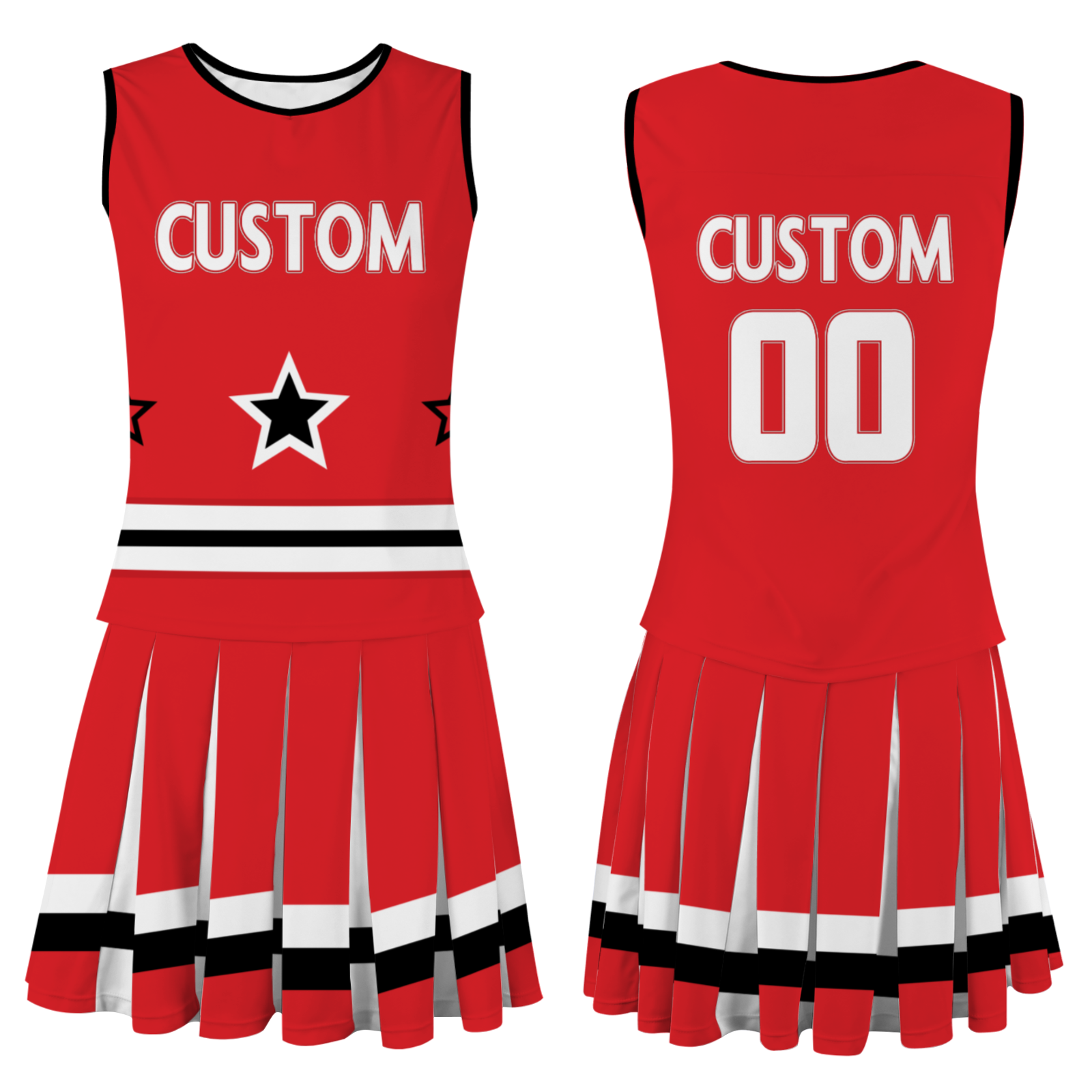 Custom Red White-Red Stylish Designs Cheerleader Apparel