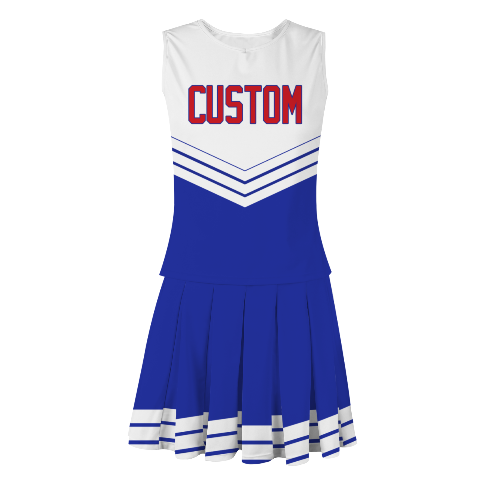 Custom Royal Blue Red Unique Styles High Performance Cheer Uniforms