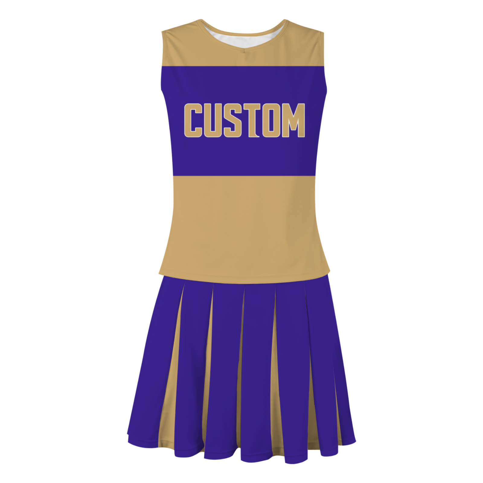 Custom Purple Gold-White Unique Styles High Performance Cheer Uniforms