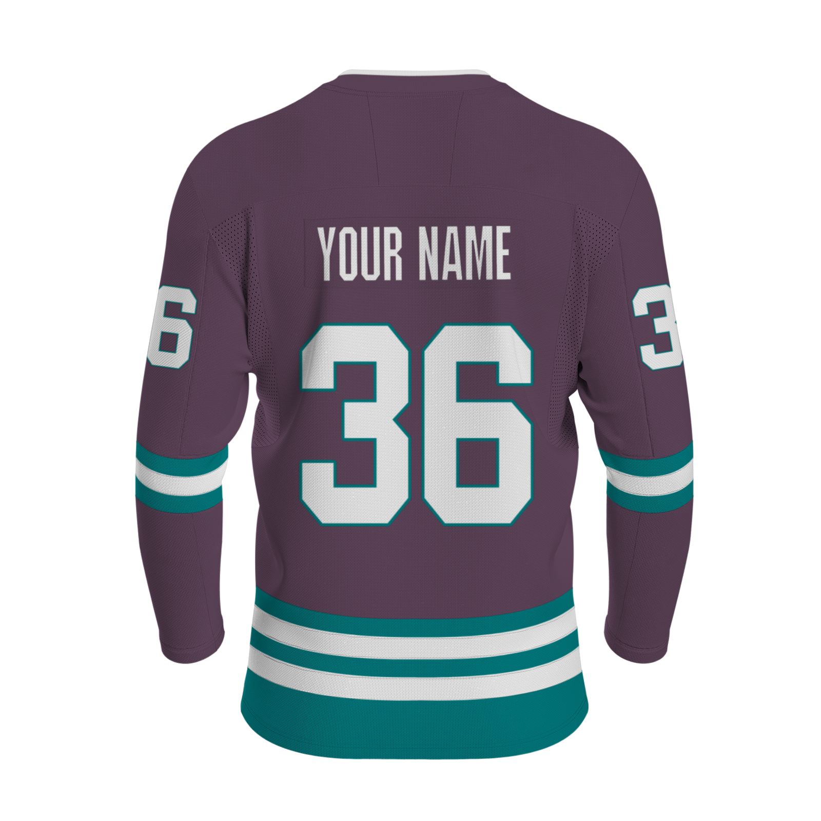 Custom Purple Gem Blue Orange - White Classical Style Hockey Jersey