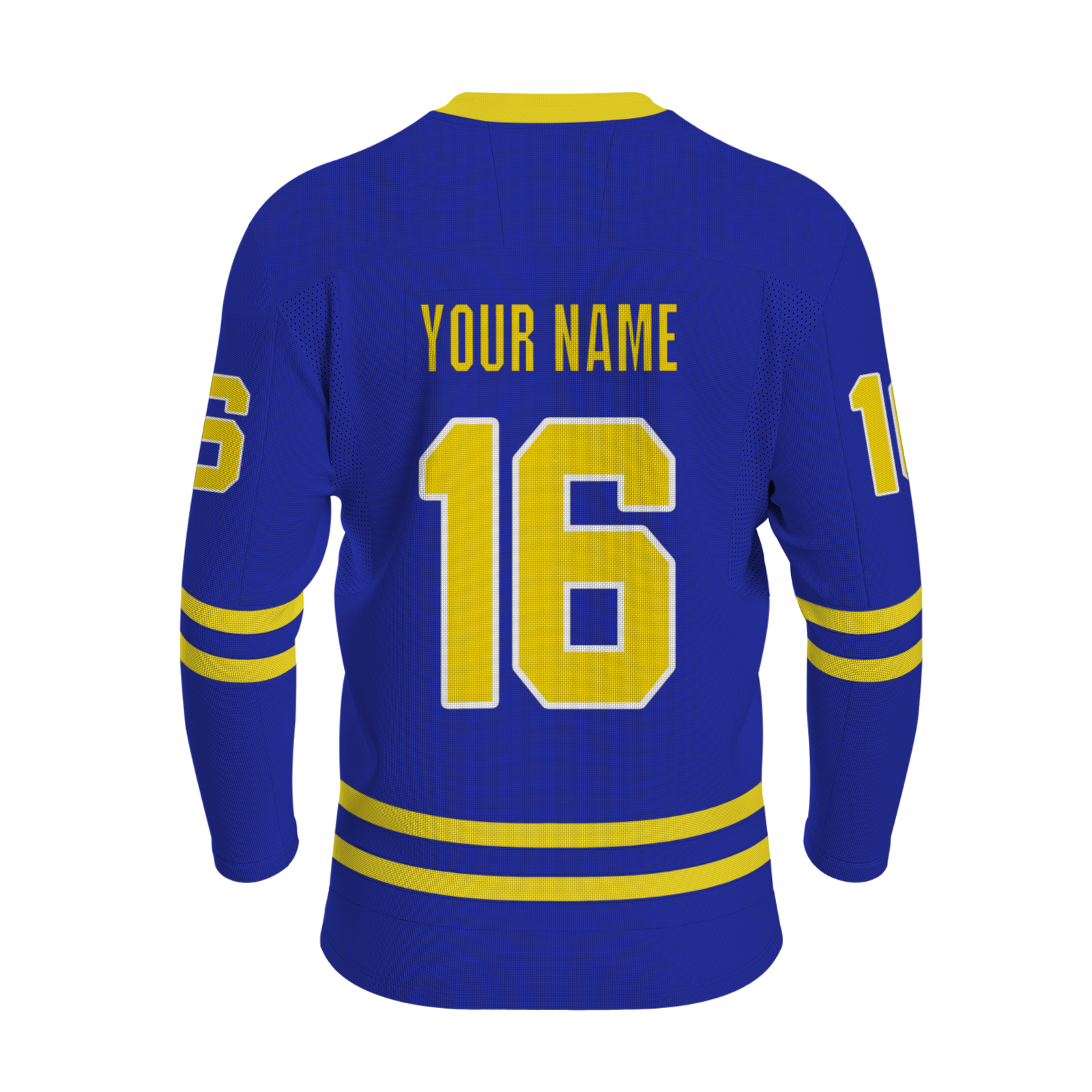 Custom Royal Blue-White Classic Style Hockey Jersey