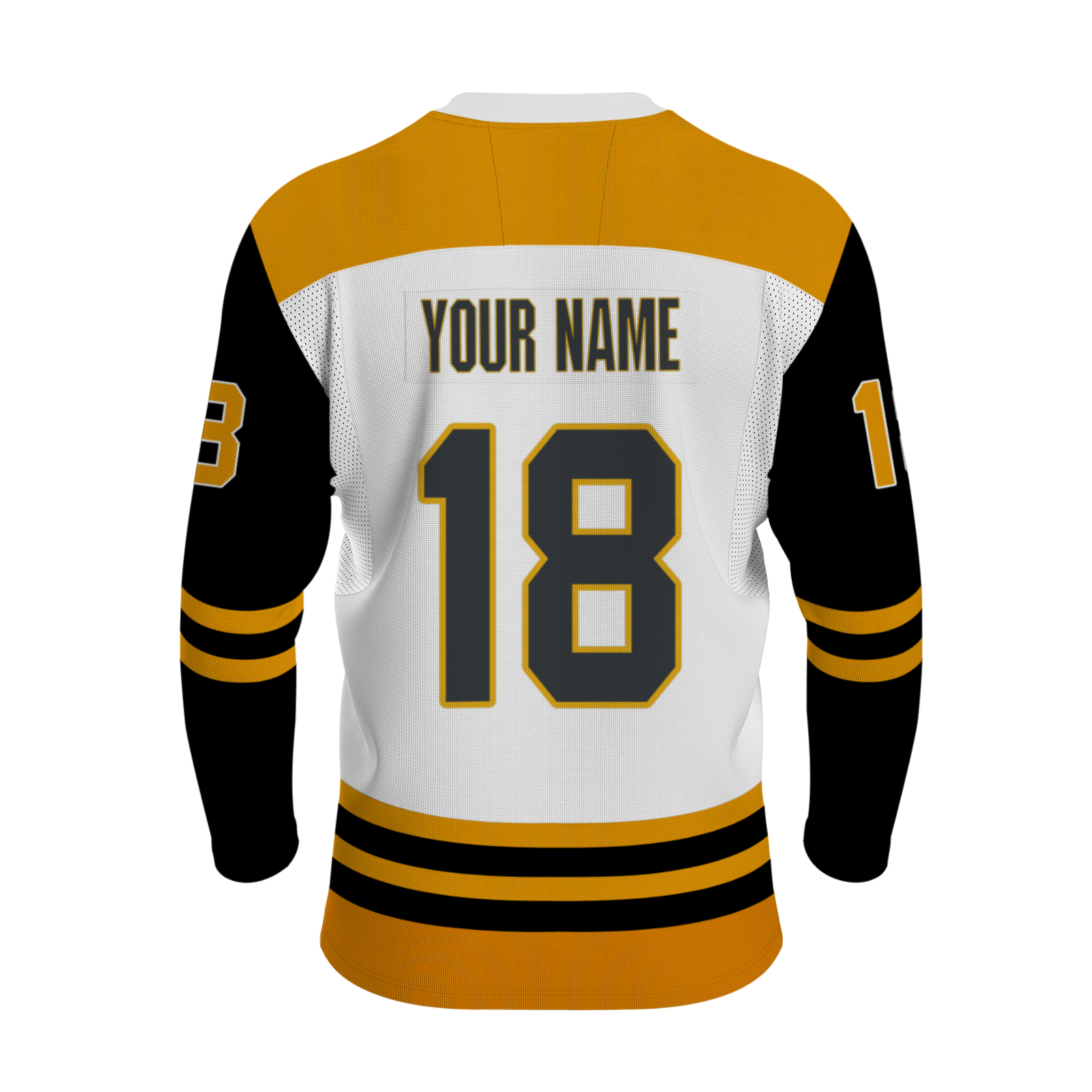 Custom White Orange Gray - Black Personalized Fashion Classical Style Hockey Jersey