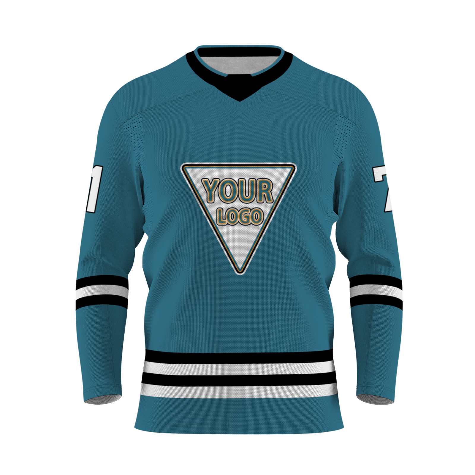Custom Blue Black White - Yellow Personalized Fashion Classical Style Hockey Jersey