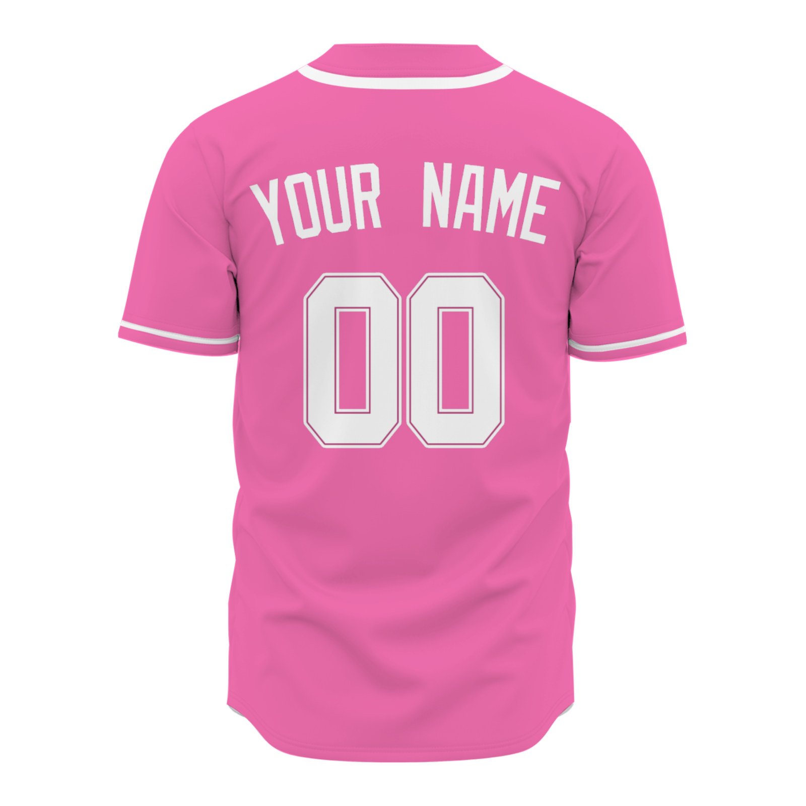 Custom Pink White Baseball Jersey Stitched Personalized Uniform For Men Women Boy