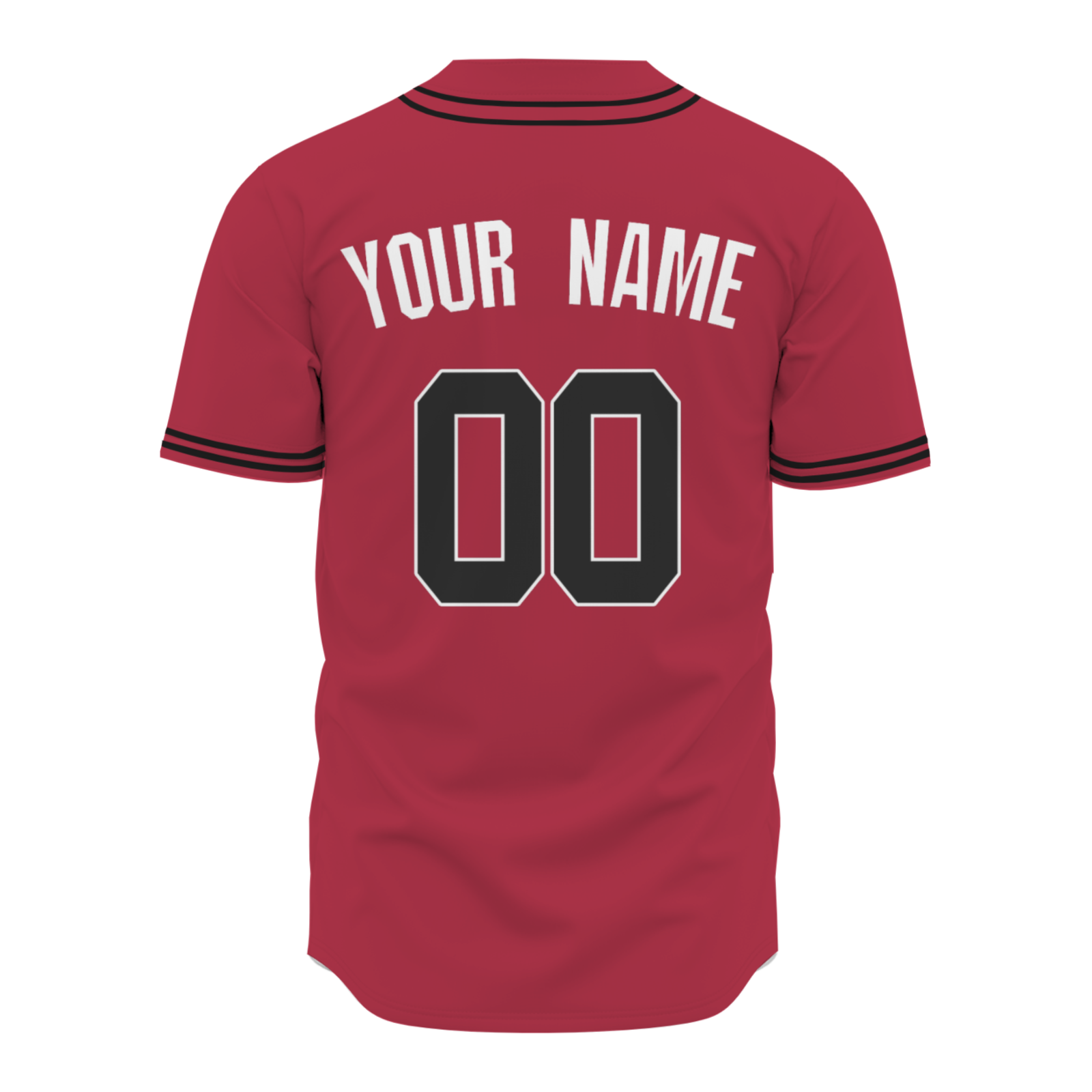 Custom Red Black White Baseball Jersey Button Down Hip Hop Baseball Shirt Stitched Name Number