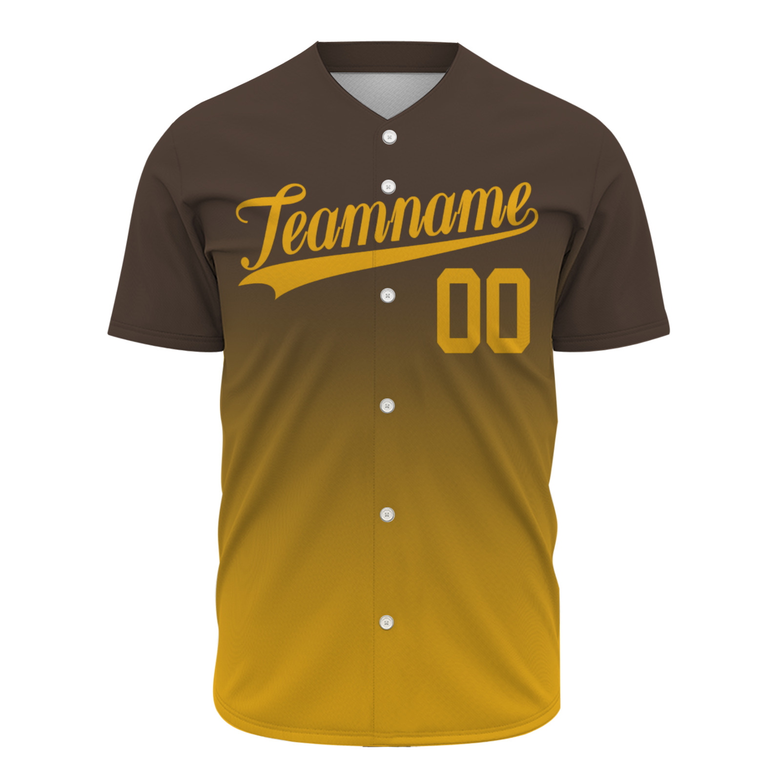 Custom Brown Orange Gradient Classic Style Fashion Design Authentic Baseball Jersey