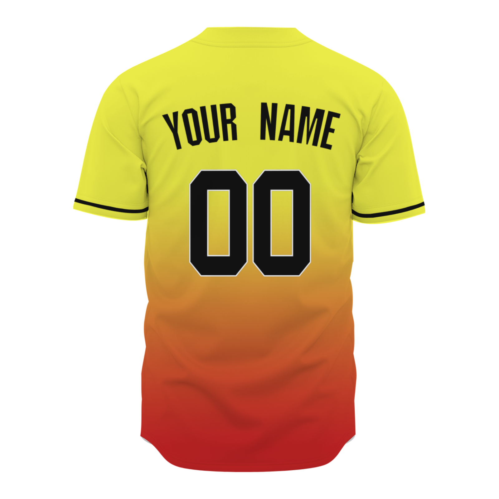 Custom Yellow Orange Gradient Classic Style Fashion Design Authentic Baseball Jersey