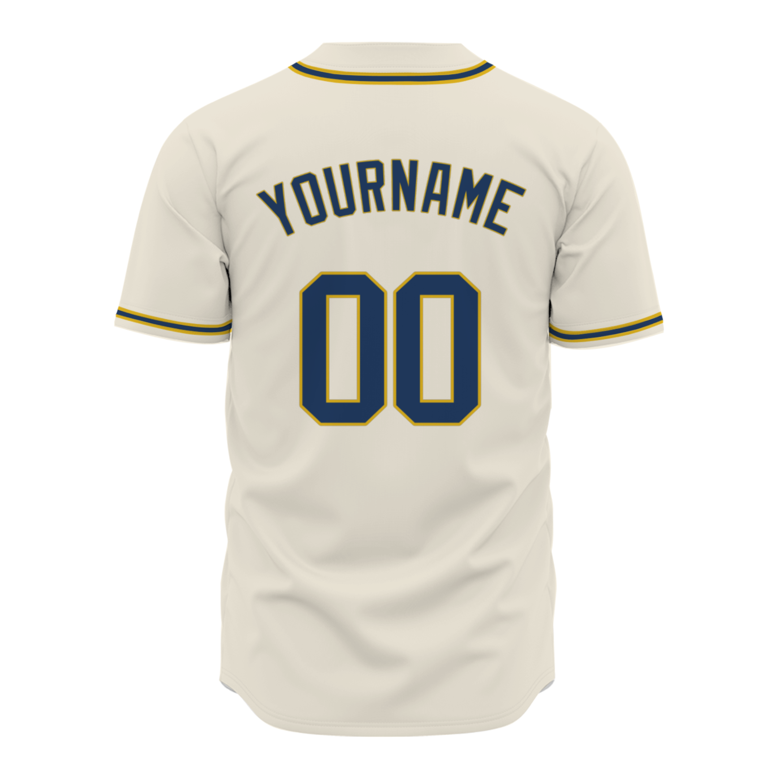 Custom  Beige Golden Black Baseball Jersey Personalized Fashion Classic Style Design Authentic