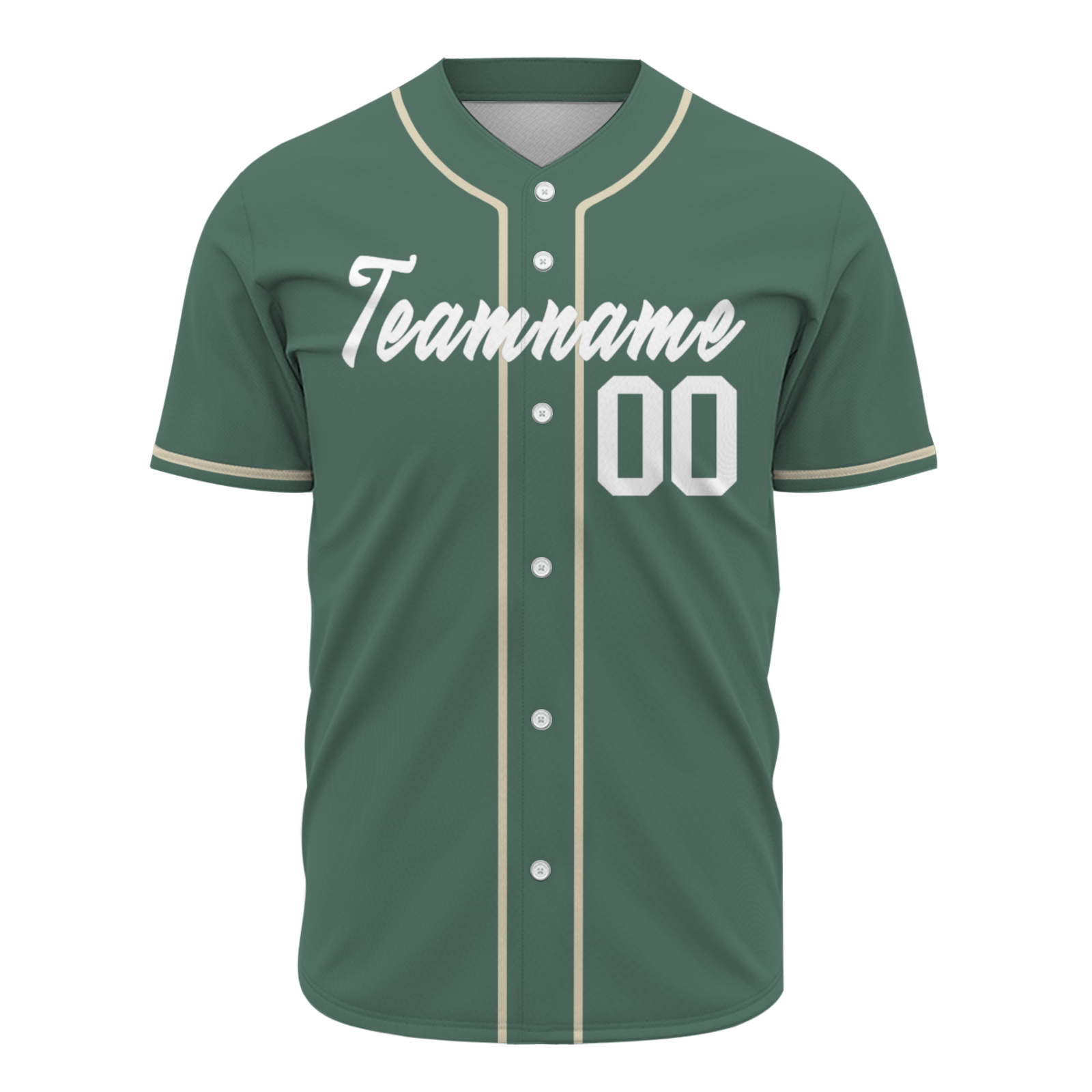 Custom  Green White Khaki Personalized Fashion Classic Style Design Authentic Baseball Jersey