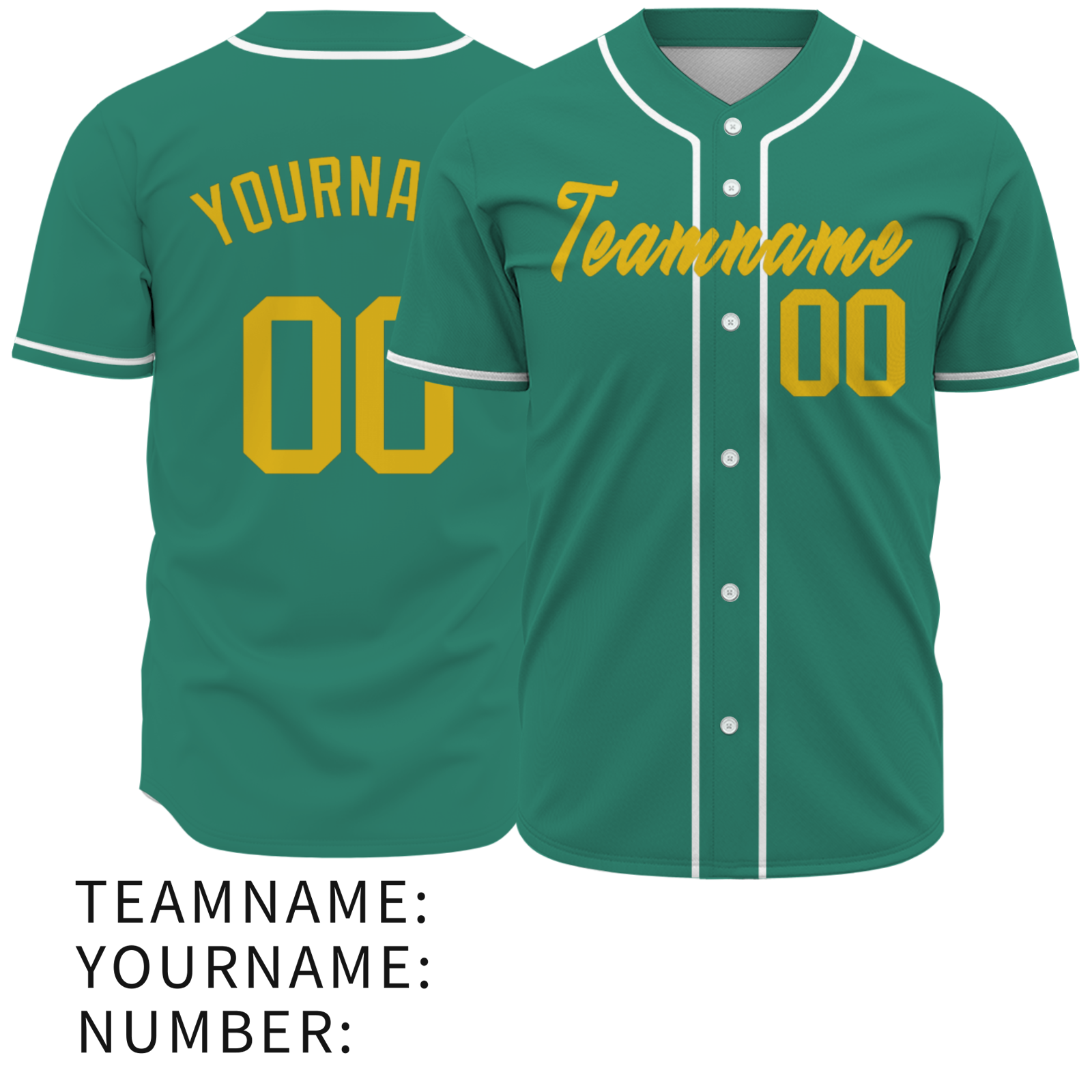 Custom  Green Yellow - White Personalized Fashion Classic Style Design Authentic Baseball Jersey