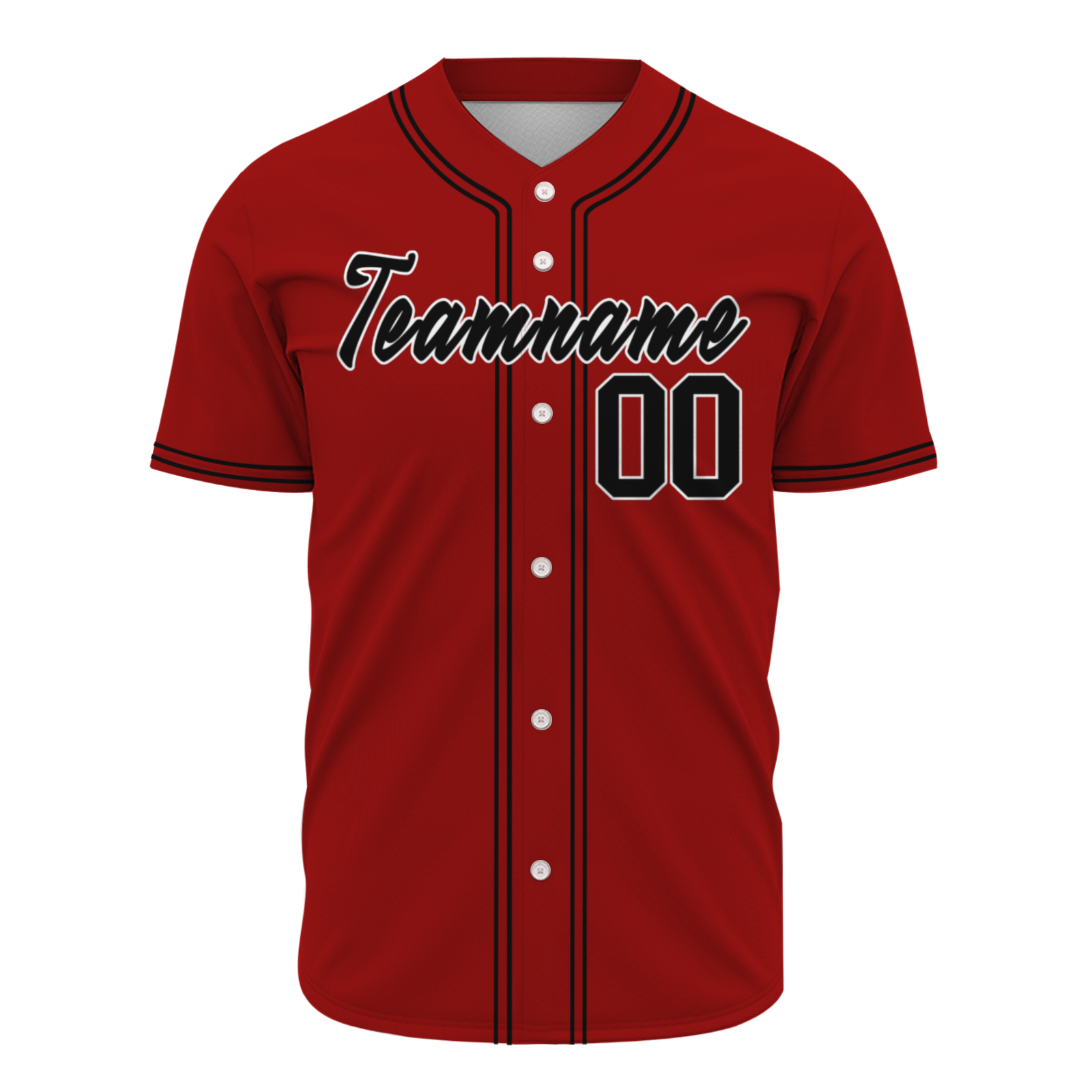 Custom Red Black  Authentic Baseball Jersey Personalized Fashion Design Classic Style
