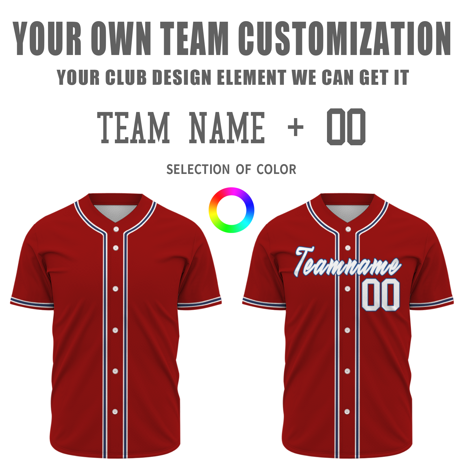 Custom Red Blue - White Personalized Authentic Classic Style Baseball Jersey