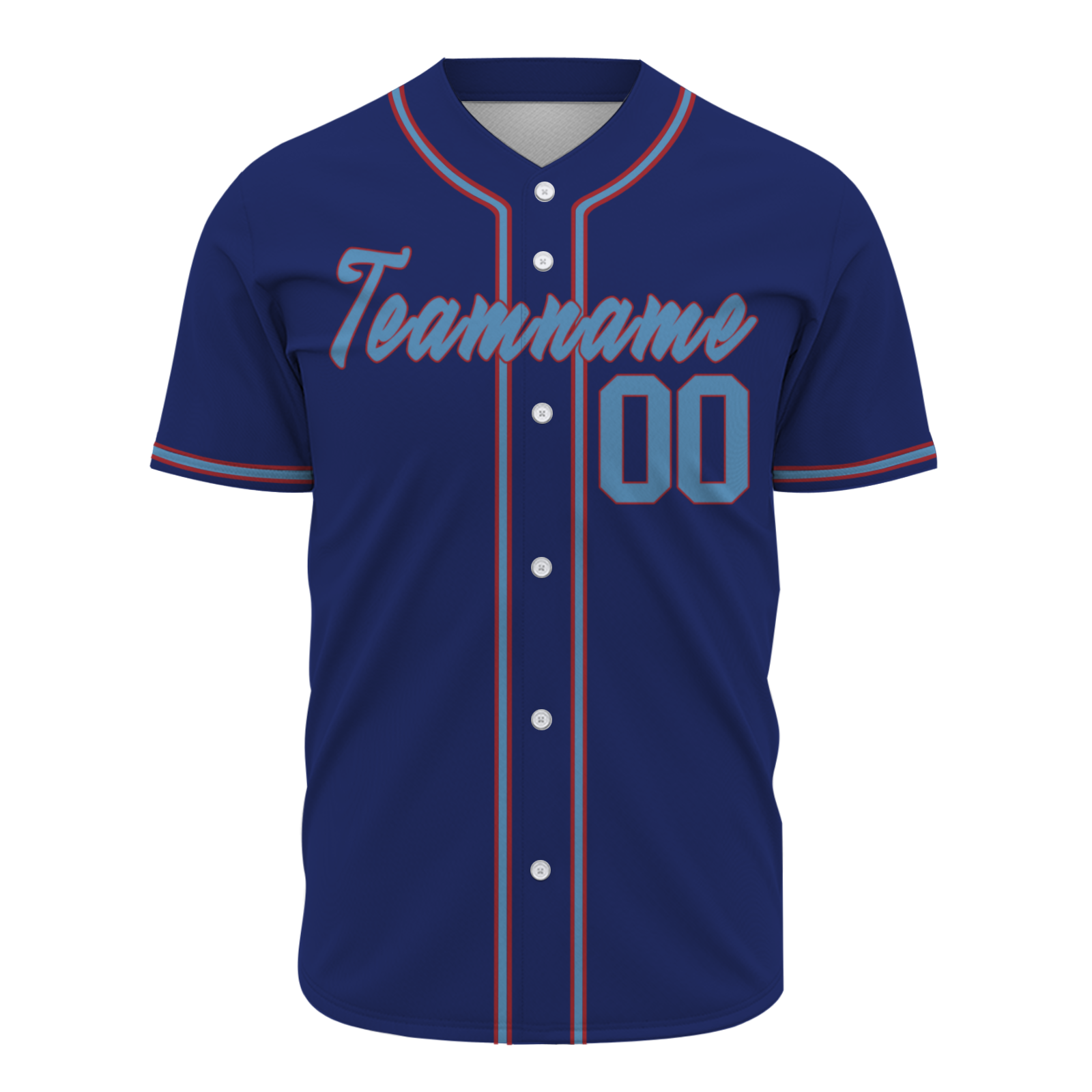 Custom Purple Blue Classic Style Fashion Design Full Button Baseball Jersey