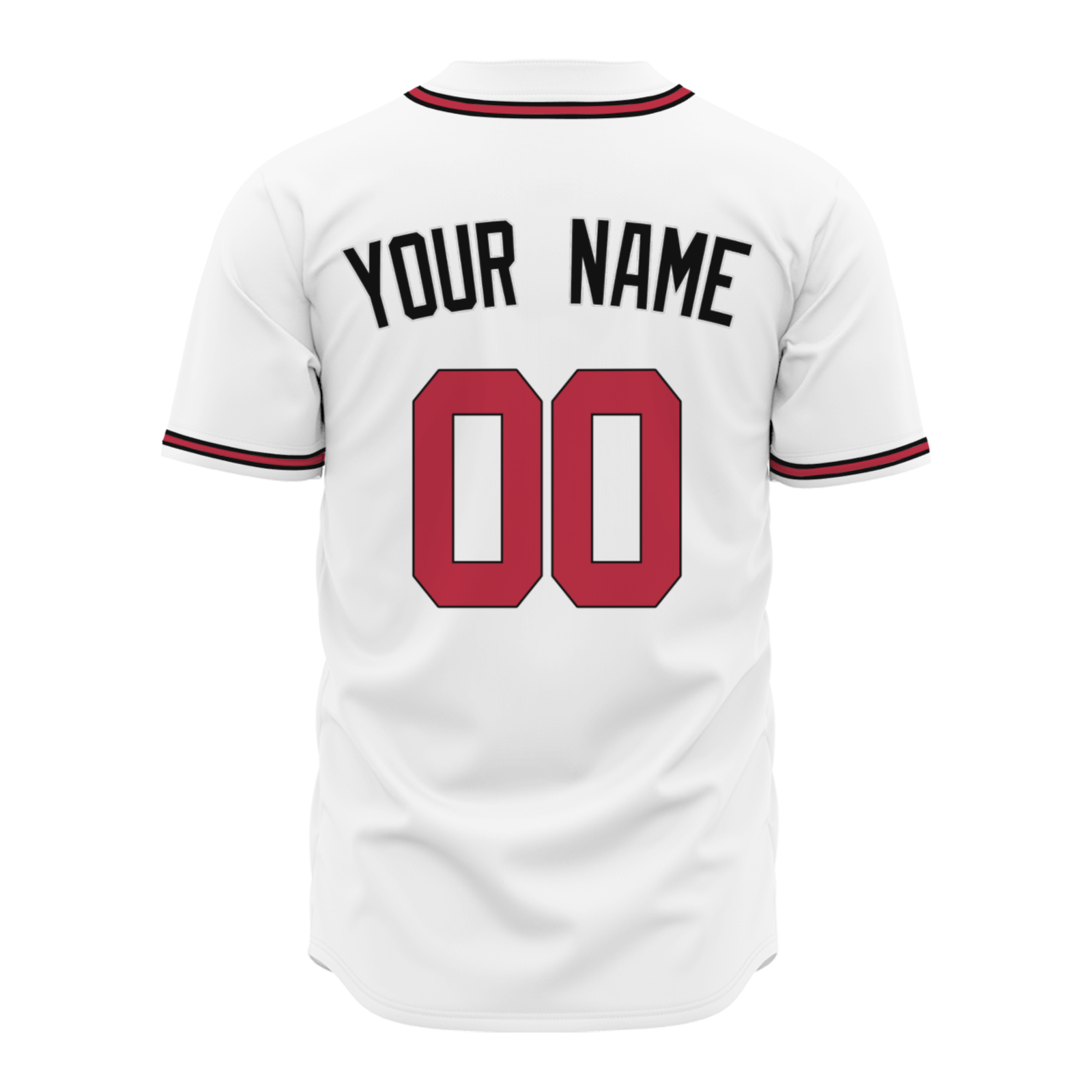 Custom White Red Black Classic Style Authentic Baseball Jersey
