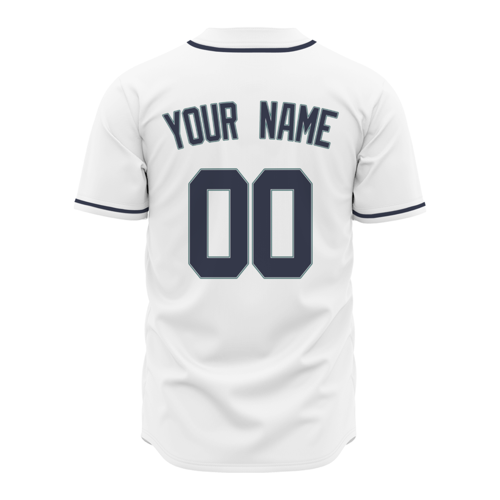 Custom White Black Green Fashion Design Classic Style Button Baseball Jersey