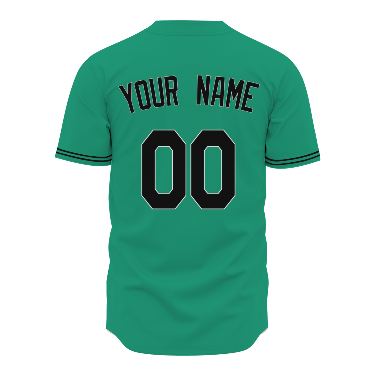 Custom  Green Black Fashion Design Classic Style Button Down Baseball Jersey