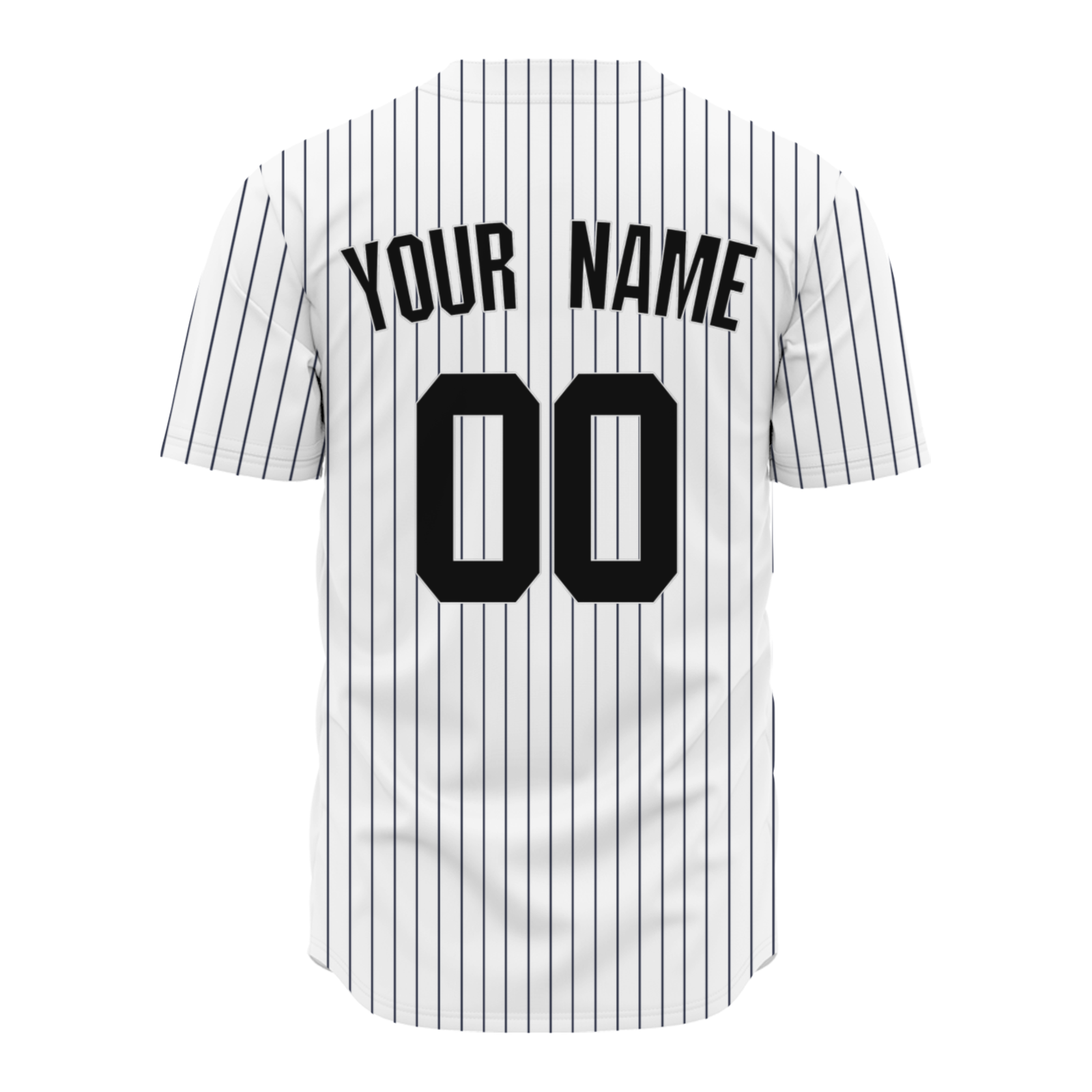 Custom White Black Stripes Classic Style Button Down Fashion Design Baseball Jersey