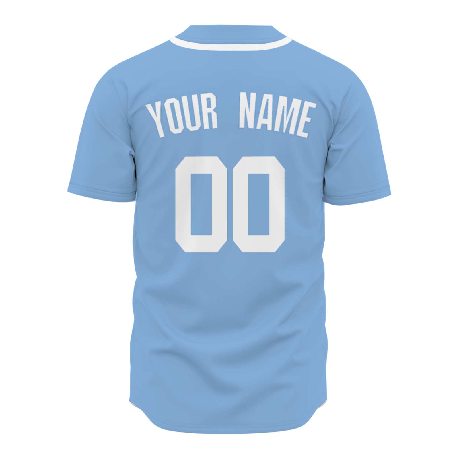 Custom Blue White Classic Style Button Down Fashion Design Baseball Jersey