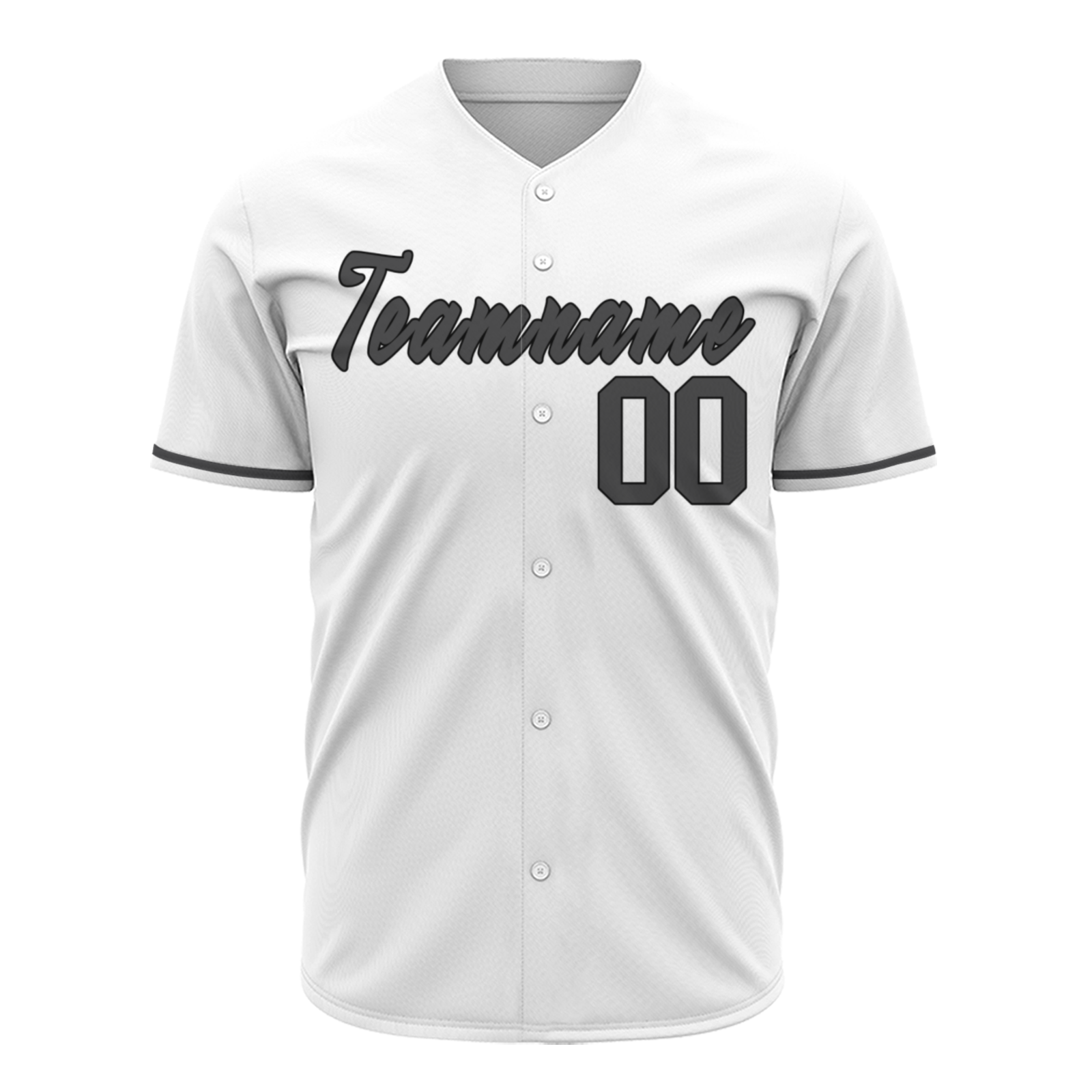 Custom White-Gray Classic Style Full Button Fashion Design Authentic Baseball Jersey