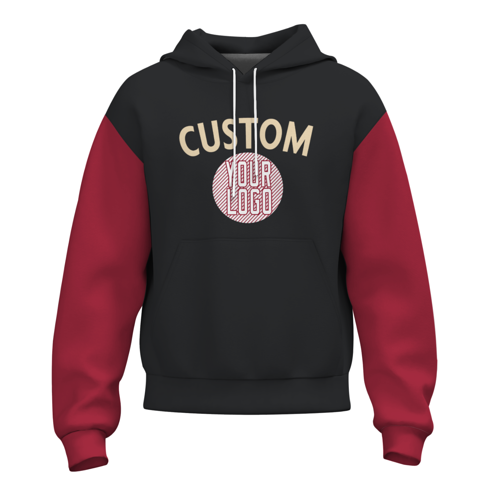 Custom Black Red Black-Old Gold Classical Style Personalized Uniform Pullover Hoodie